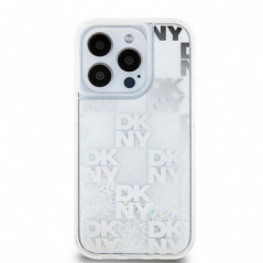 Apple iPhone 15 Pro Hülle DKNY Liquid Glitters Checkered Pattern Weiß 