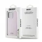 Apple iPhone 14 Pro Hülle DKNY Silicone Horizontal Metal Logo MagSAFE  Rosa 