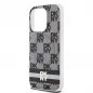 Apple iPhone 13 Pro Hülle DKNY Checkered Pattern Printed Stripes MagSAFE  Schwarz 