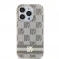 Apple iPhone 11 Hülle DKNY Checkered Pattern Printed Stripes MagSAFE  Beige 