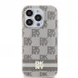 Apple iPhone 13 Pro Max Hülle DKNY Checkered Pattern Printed Stripes MagSAFE  Beige 