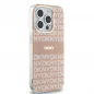 Apple iPhone 14 Pro Hülle DKNY Repeat Texture Pattern Stripe MagSAFE  Rosa 