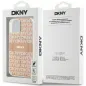 Apple iPhone 15 Plus Hülle DKNY Repeat Texture Pattern Stripe MagSAFE  Rosa 