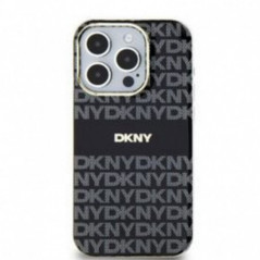 Apple iPhone 11 Hülle DKNY Repeat Texture Pattern Stripe MagSAFE  Schwarz