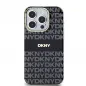 Apple iPhone 13 Pro Hülle DKNY Repeat Texture Pattern Stripe MagSAFE  Schwarz 