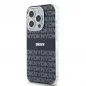 Apple iPhone 14 Pro Max Hülle DKNY Repeat Texture Pattern Stripe MagSAFE  Schwarz 