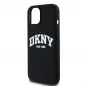 Apple iPhone 12 Hülle DKNY Silicone White Arch Logo MagSAFE  Schwarz 