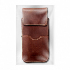 XIAOMI Redmi Note 10 Pro Max Universaletui, Gürtelholster ROYAL - Leather universal flap pocket Braun 