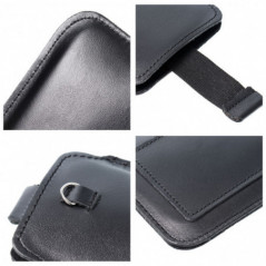 XIAOMI Redmi Note 10 Pro Max Universaletui, Gürtelholster ROYAL - Leather universal flap pocket Schwarz 