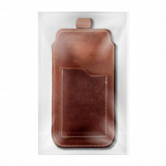 XIAOMI Redmi Note 10 Pro Max Universaletui, Gürtelholster ROYAL - Leather universal flap pocket Braun 