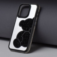 Apple iPhone 15 Hülle Teddy bear Schwarz 