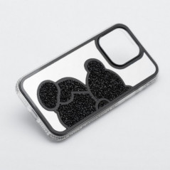 Apple iPhone 15 Hülle Teddy bear Schwarz 