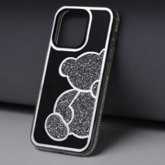 Apple iPhone 15 Hülle Teddy bear Silber 