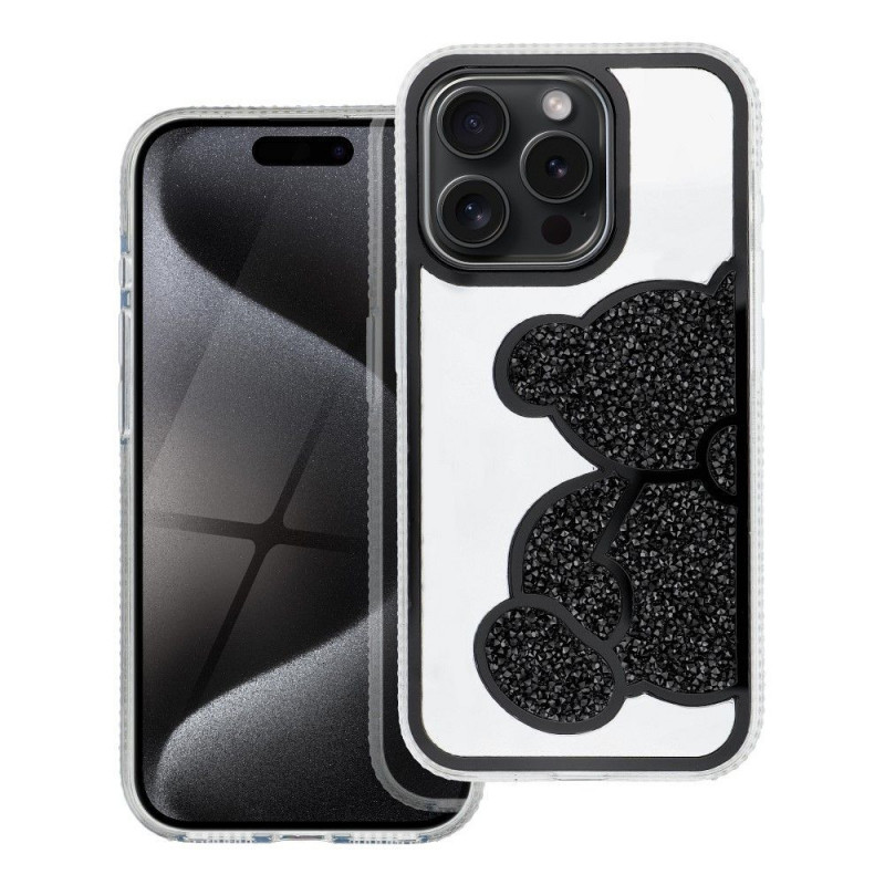 Apple iPhone 15 Pro Hülle Teddy bear Schwarz 