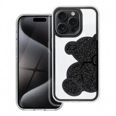 Apple iPhone 15 Pro Hülle Teddy bear Schwarz