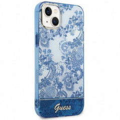 Apple iPhone 14 Hülle Guess IML Electro Cam TDJ Blau 