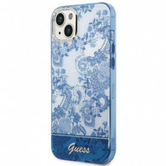 Apple iPhone 14 Hülle Guess IML Electro Cam TDJ Blau 