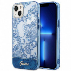 Apple iPhone 14 Plus Hülle Guess IML Electro Cam TDJ Blau 