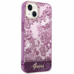 Apple iPhone 14 Hülle Guess IML Electro Cam TDJ Fuchsie