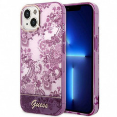 Apple iPhone 14 Hülle Guess IML Electro Cam TDJ Fuchsie 