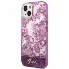 Apple iPhone 14 Hülle Guess IML Electro Cam TDJ Fuchsie 