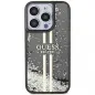 Apple iPhone 15 Pro Max Hülle Guess Liquid Glitter Gold Stripes Schwarz 