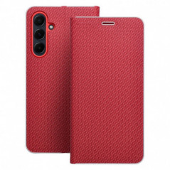 XIAOMI Redmi Note 13 5G Book Handytaschen LUNA Book Carbon Kohlenstoff-Faser, Elegant  Rot 