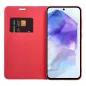 XIAOMI Redmi Note 13 5G Book Handytaschen LUNA Book Carbon Kohlenstoff-Faser, Elegant  Rot 