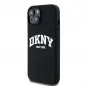 Apple iPhone 14 Hülle DKNY Silicone White Arch Logo MagSAFE  Schwarz 