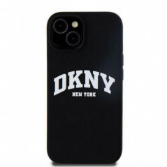 Apple iPhone 14 Hülle DKNY Silicone White Arch Logo MagSAFE  Schwarz 