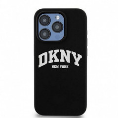 Apple iPhone 14 Pro Hülle DKNY Silicone White Arch Logo MagSAFE  Schwarz 