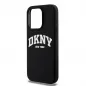 Apple iPhone 14 Pro Hülle DKNY Silicone White Arch Logo MagSAFE  Schwarz 