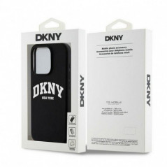 Apple iPhone 14 Pro Hülle DKNY Silicone White Arch Logo MagSAFE  Schwarz 