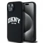 Apple iPhone 15 Hülle DKNY Silicone White Arch Logo MagSAFE  Schwarz 