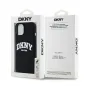 Apple iPhone 15 Hülle DKNY Silicone White Arch Logo MagSAFE  Schwarz 