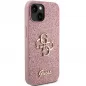 Apple iPhone 15 Hülle Guess Fixed Glitter Big 4G Rosa 