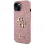 Apple iPhone 15 Hülle Guess Fixed Glitter Big 4G Rosa 