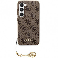 Samsung Galaxy S24 Hülle Guess 4G Charm Braun 