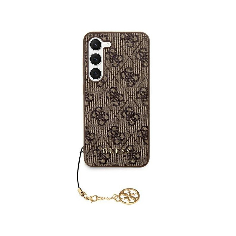 Samsung Galaxy S24 Hülle Guess 4G Charm Braun 