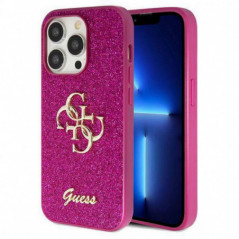 Apple iPhone 15 Pro Hülle Guess Fixed Glitter Big 4G Lila (Purple)