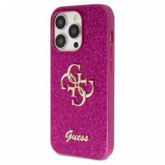 Apple iPhone 15 Pro Hülle Guess Fixed Glitter Big 4G Lila (Purple) 