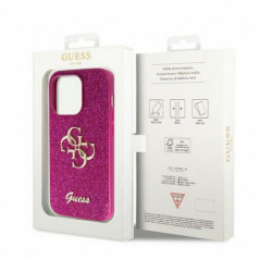 Apple iPhone 15 Pro Hülle Guess Fixed Glitter Big 4G Lila (Purple) 