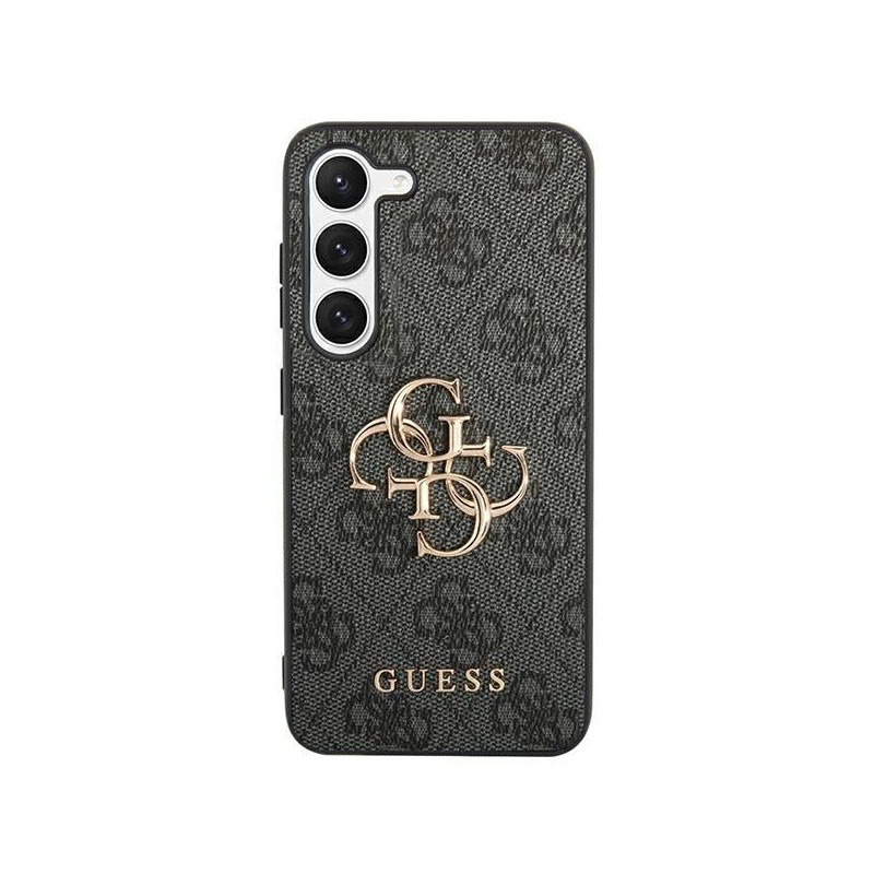 Samsung Galaxy S24 ULTRA Hülle Guess Leather 4G Metal Logo Schwarz 