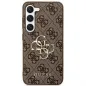 Samsung Galaxy S24 ULTRA Hülle Guess Leather 4G Metal Logo Braun 