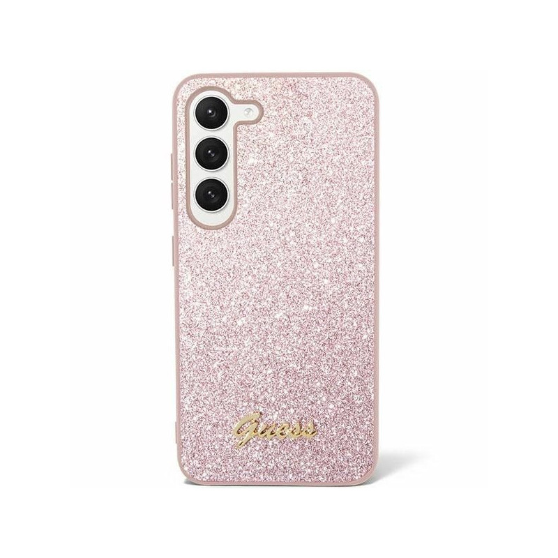 Samsung Galaxy S24 ULTRA Hülle Guess Glitter Script Rosa 