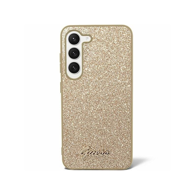 Samsung Galaxy S24 Hülle Guess Glitter Script Gold 