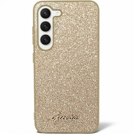 Samsung Galaxy S24 Hülle Guess Glitter Script Gold