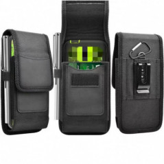 Samsung Galaxy A41 Universaletui, Flip Handytaschen Vertical Belt Holster OXFORD Schwarz 