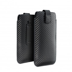 Samsung Galaxy S20 Universaletui Pocket Carbon Kohlenstoffmuster  Schwarz 