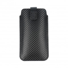 Samsung Galaxy S20 Universaletui Pocket Carbon Kohlenstoffmuster  Schwarz 